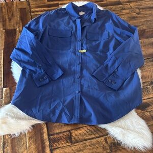 Chico's Blue Button-Up Blouse